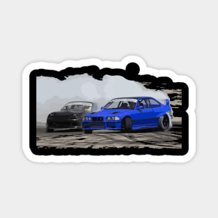 E36 CSL M3 LW LZ blue PAUL WALKER MOTORSPORT DTM drift car Magnet