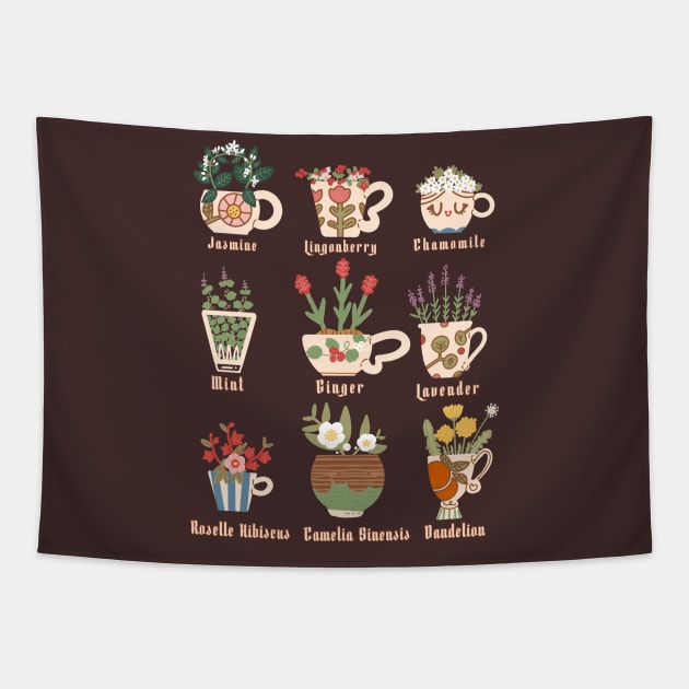 Tea Botanicals Tapestry by Fluffymafi