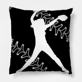 3 up, 3 down softball pitcher Pillow