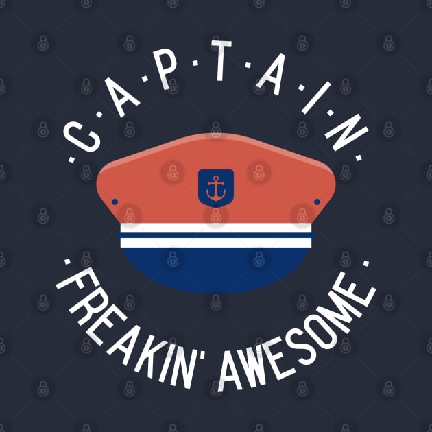 Captain Awesome Funny Boating Shirt by Hello Sunshine