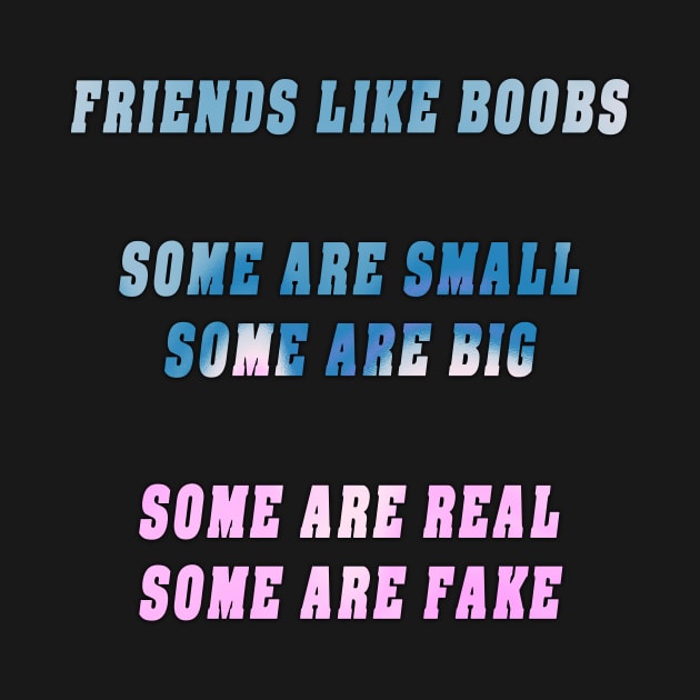 Friends Like Boobs Gift T Shirt by gdimido