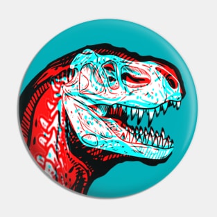 T-Rex Interactive Red&Blue Filter T-Shirt Pin