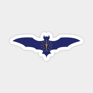 Indiana Bat Flag Magnet