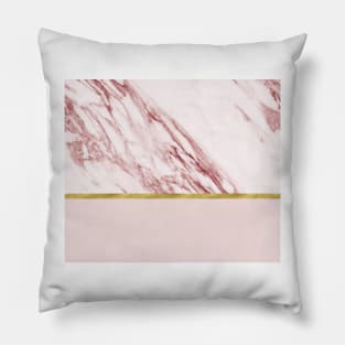 Alabaster rosa & gold on blush Pillow