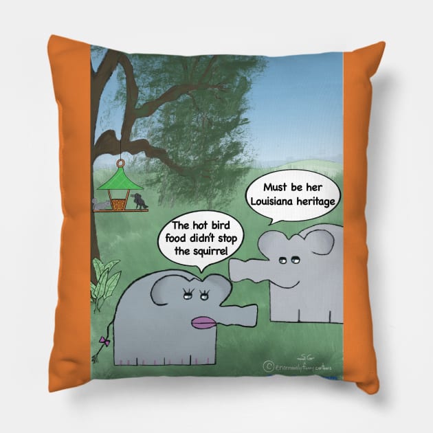 Cajuns Don't Mind Hot! Pillow by Enormously Funny Cartoons