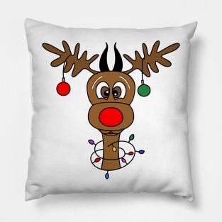 Reindeer Christmas Tree Ornaments Pillow