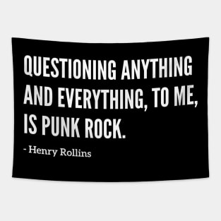 Famous Henry Rollins "Questioning Everything" Quote Tapestry