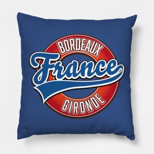 Bordeaux Gironde France vintage logo Pillow