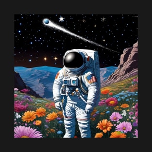 Trippy Astronaut Dreamscape – Cosmic Odyssey 4 T-Shirt