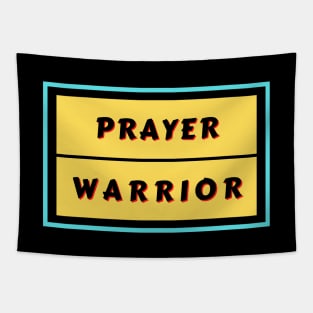 Prayer Warrior | Christian Typography Tapestry