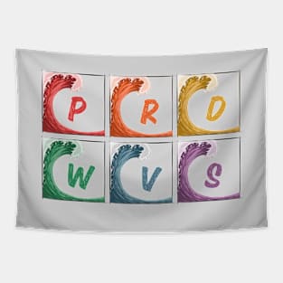 LGBTQ+  Pride Waves Surf PRD WVS Tapestry