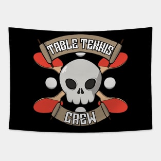 Table Tennis crew Jolly Roger pirate flag Tapestry