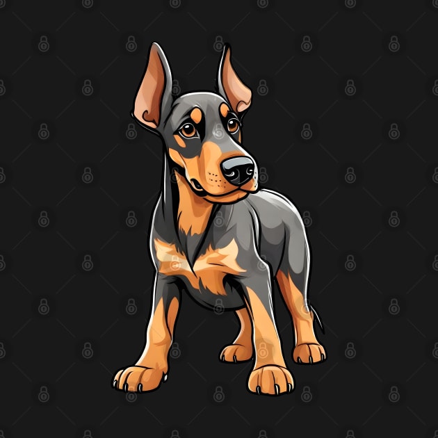 Doberman Puppy by Buff Geeks Art