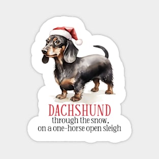 Christmas Dachshund Pun Magnet
