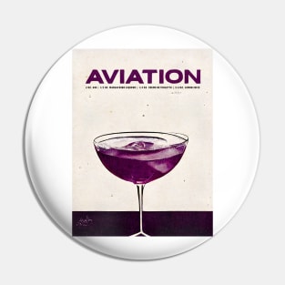 Aviation Cocktail Retro Poster Violet Glass Bar Prints, Vintage Drinks, Recipe, Wall Art Pin