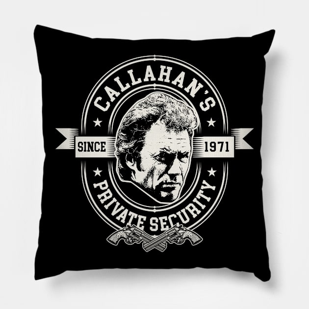 Callahan's Private Security Pillow by Alema Art