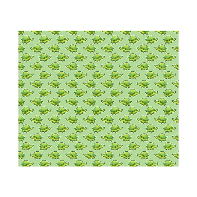 Long Neck Green Turtle Pattern by saradaboru