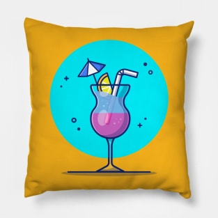 Summer Cocktail Drink Pillow