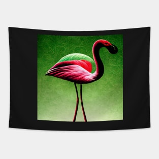 flamingo, green, red, gift, pink Tapestry