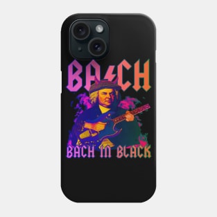 BACH Tie Dye - Bach In Black - Johann Sebastian Bach Psychedelic 60's 70's Rock Band Phone Case