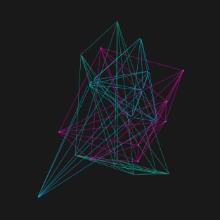 Futuristic Neon Node Network - Blockchain & Sci-Fi Inspired Design T-Shirt