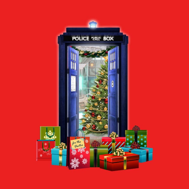 Tardis at Christmas by Thirrin