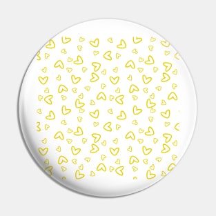 Yellow Hearts Pattern Pin