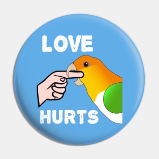 White Bellied Caique Parrot - Love Hurts Biting Pin