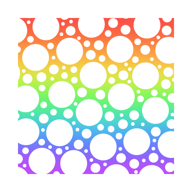 Polka Dots in Rainbow & White by Whoopsidoodle