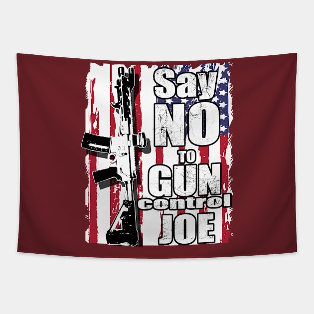 2024 Election Flag Say No To Gun Control Joe Tapestry by Black Ice Design