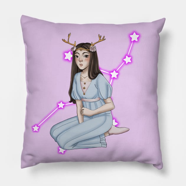 Virgo Pillow by Jujurujubs