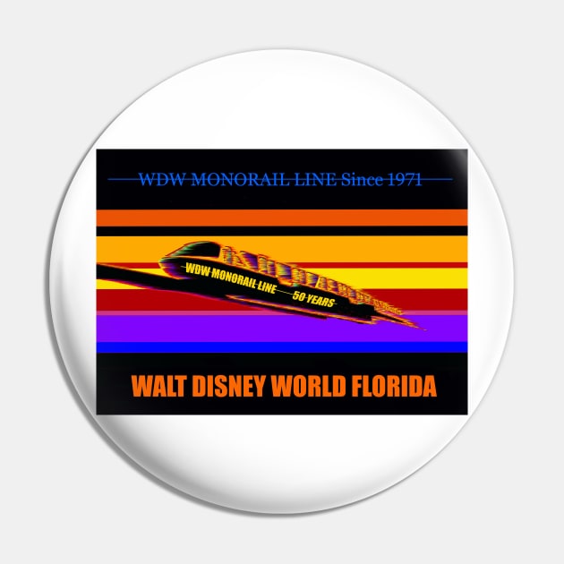 WDW monorail line 50th year design A Pin by dltphoto