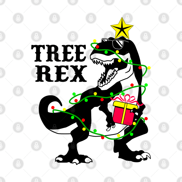 Dinosaur Christmas T-Rex by FUNNYTIMES