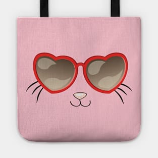 best gift for girls and cat lovers - cute cat with sunglasses Tote