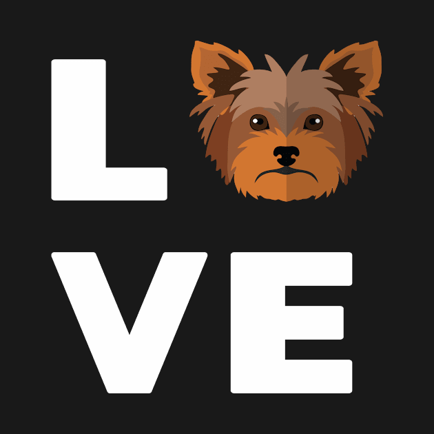 Yorkie love Dog gift by ARBEEN Art