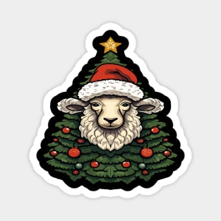 Sheep Christmas Magnet