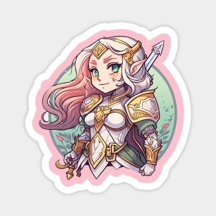 a dnd female elf paladin Magnet