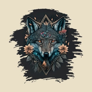 wolf and geometry art T-Shirt