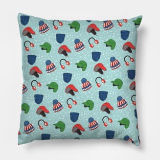 Winter Hats Pattern Pillow