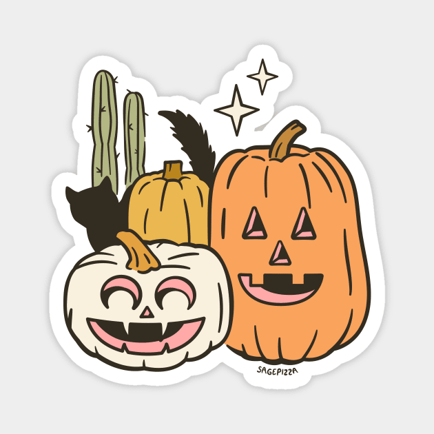 Cutie Pumpkins Magnet by sagepizza