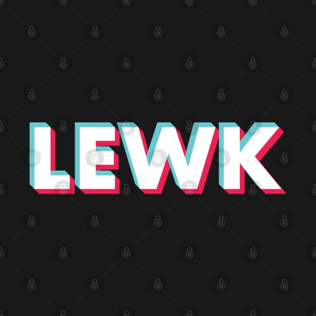 Lewk Glitch White Small Logo by BeyondTheDeck