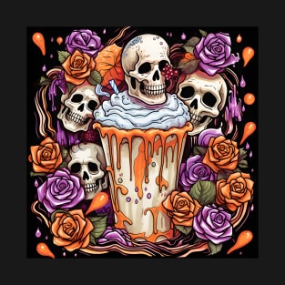 Skull Flowers T Shirt T-Shirt