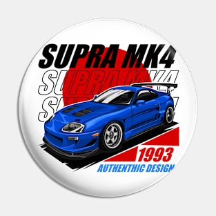 JDM LEGEND TOYOTA SUPRA MK4-BLUE Pin