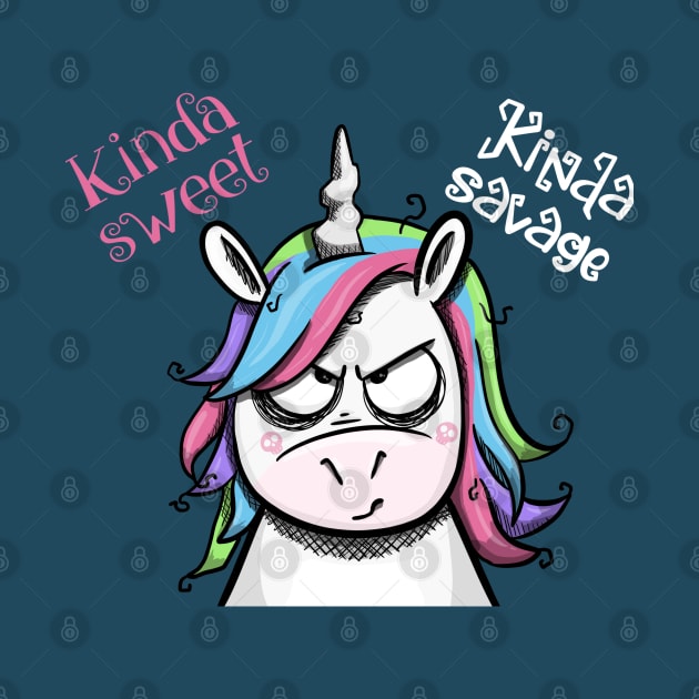 Kinda Sweet, Kinda Savage Unicorn by Fun4theBrain