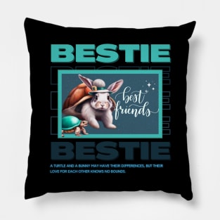 Best friends - Turtle and the Rabbit Pillow