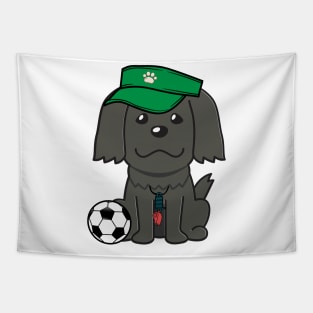 Sheepdog Playing Soccer Tapestry