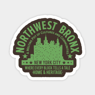 Northwest Bronx Skyline - A Tapestry of Home and Heritage Magnet