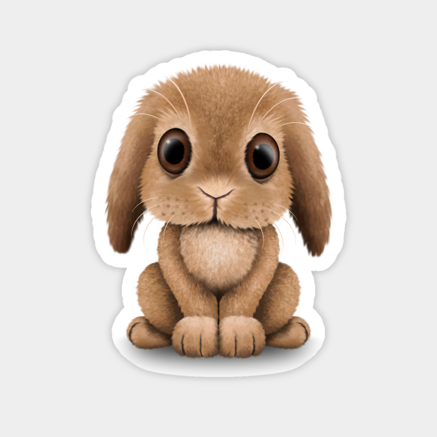Cute Brown Baby Bunny Rabbit - Bunny - Magnet | TeePublic Cute Brown Baby Bunny Rabbit - Bunny - Magnet | TeePublic