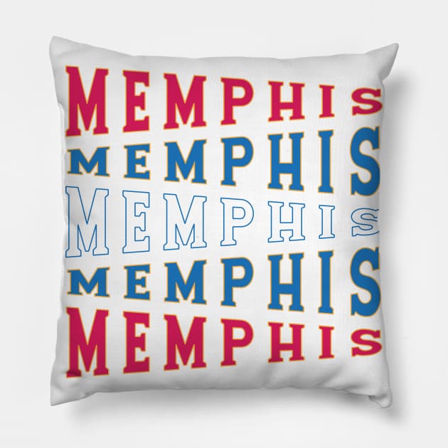 TEXT ART USA MEMPHIS Pillow by LAVA-ROMA-NOVA