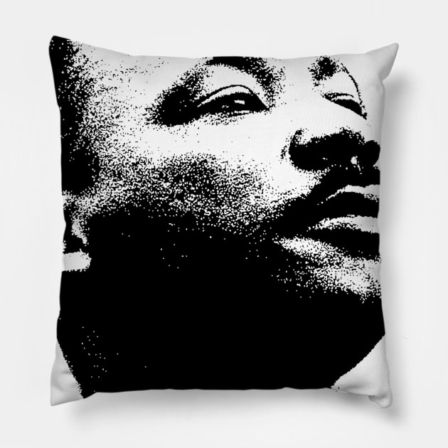 Martin Luther King Portrait  Pop Art Pillow by phatvo